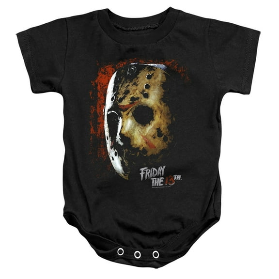 Friday The 13Th Mask Of Death Unisex Infant Snap Suit for Baby (6 Months) Black