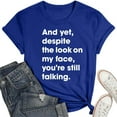 thumbnail image 5 of Women's Funny Graphic T-Shirts Sarcastic Novelty Tees with Humorous Sayings for Casual Wear, 5 of 5