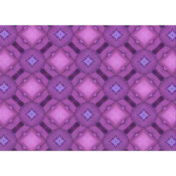 Ahgly Company Machine Washable Indoor Rectangle Transitional Dark Orchid Purple Area Rugs, 7' x 10'