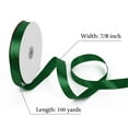 thumbnail image 5 of 7/8 inch 100 Yard ,Satin Ribbon for Gift Wrapping, Wedding, Crafts, Christmas,Easter, Floral, Hair, Invitation Decorations and More Forestgreen, 5 of 9