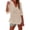 Beige, variant on Women's Hooded Linen Beach Cover Up, Long Sleeve Deep V Neck Pocketed Shirt, Bikini Coverup for Vacation, Pool, Beach Days, and Casual Summer Outfits White XL