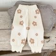 thumbnail image 5 of NOLDARES Baby Toddler Infant Girl Outfits Set for Winter Long Sleeve Sweatshirt + Elastic Waist Pants 2 Piece Clothes(Khaki,12-15 M), 5 of 9