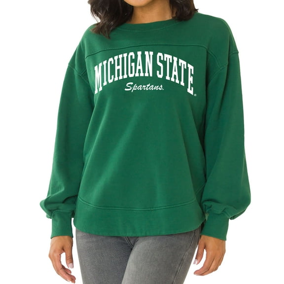 Women's Green Michigan State Spartans Yvette Pullover Sweatshirt