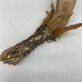 thumbnail image 3 of Bovemsi Gloves for Women Gothic Style Feather Hollowed Out Gold Lace Arm Carnival Party Gloves, 3 of 3