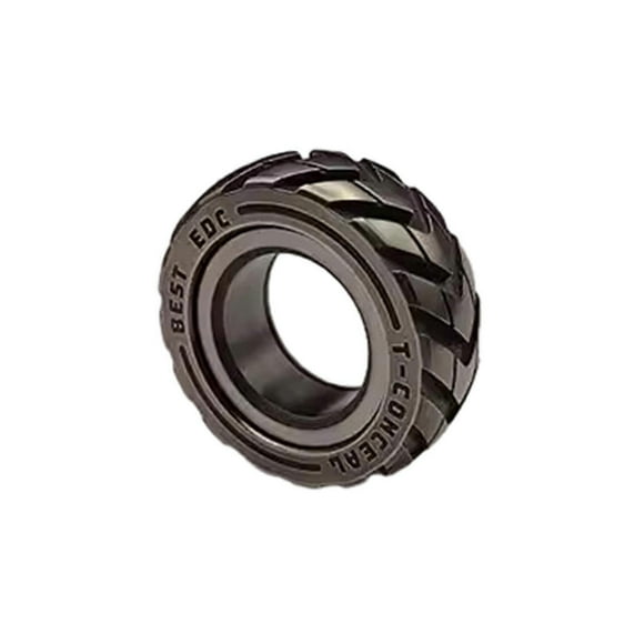 Dual Function Stainless Steel Motorcycle Tyre Fidget Ring, Fidget Spinner Toy