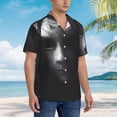 thumbnail image 2 of Salouo Mystical Masked Figure Monochrome for Hawaiian Shirt for Men,Summer Beach Casual Short Sleeve Button Down Shirts Men's Regular-Fit Short-Sleeve Print Shirt -3X-Large, 2 of 6