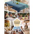 thumbnail image 5 of Teal Blue Ombre Table Cloth, Waterproof Tablecloth for Rectangle Tables, Modern Abstract Art Texture Reusable Washable Fabric Table Cover for Restaurant Kitchen Dining Tables 60"x84", 5 of 9