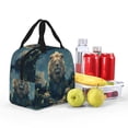 thumbnail image 3 of Kdxio Starry Sky Meditating Lion Print Insulated Lunch Bag,Reusable Tote Lunch Box for Women Men,Leakproof Cooler Lunch Bags for Work Office Travel Picnic, 3 of 6