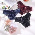 thumbnail image 3 of TrowBridge-Tanga de encaje Sexy para mujer, bragas con lazo dulce, ropa interior ahuecada de nailon, tangas deportivas sin costuras, lencería erótica, 3 of 4