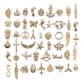 thumbnail image 3 of 50pcs Alloy Necklace Pendant Flower Assorted Keychain Earring Bracelet Jewelry Making Charms Crafts Findings Golden, 3 of 8