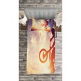 thumbnail image 3 of Ambesonne Modern Quilted Bedspread Set 2 Pcs, Man on Bike Sun, Twin Size, Multicolor, 3 of 3