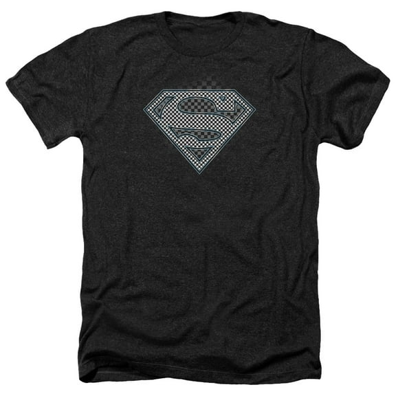 Superman - Checkerboard - Heather Short Sleeve Shirt - X-Large
