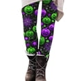 thumbnail image 2 of GERsome Women's Halloween Leggings Cute Ghost Print High Waisted Stretchy Novelty Tights Pants for Party Size M, 2 of 5