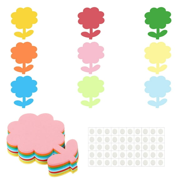 Uxcell Sunflower Cutouts, 45 Pack Paper Flowers, Colorful Flower Cutout for Classroom, Assorted Color