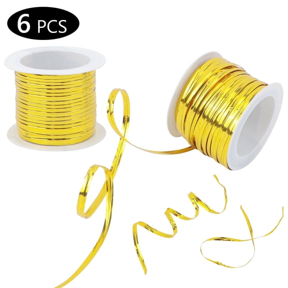 Tripumer 6  Pcs Gold Metallic Twist Ties - Foil Metal Ties for Bread Cookie Candy Bags Present Wrapping