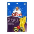 thumbnail image 1 of Mr. Clean Large Reusable Latex Gloves, 2 Color, 2 Pairs, 1 of 1