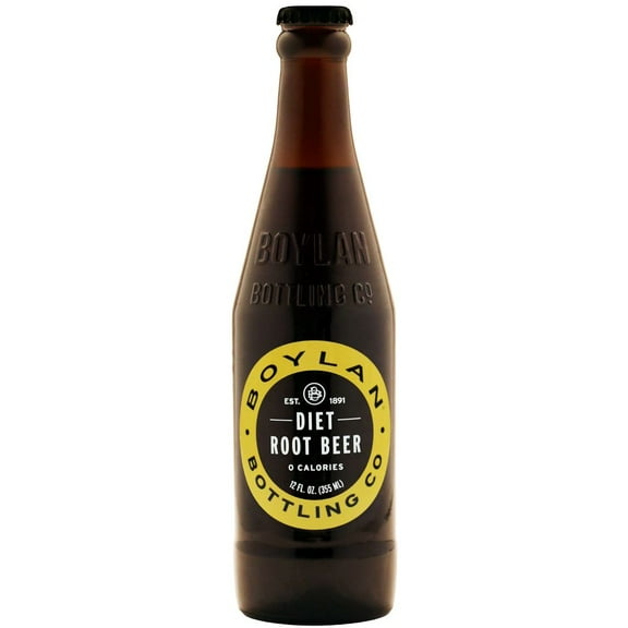 Boylan Bottling Diet Root Beer Soda, 12 Fluid Ounce -- 24 per case.