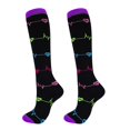thumbnail image 3 of Chaussettes de Compression Femmes Hommes Genou Bas Œdème Diabète Varices Infirmière Compression Course Cyclisme Voyage Chaussettes, 3 of 5