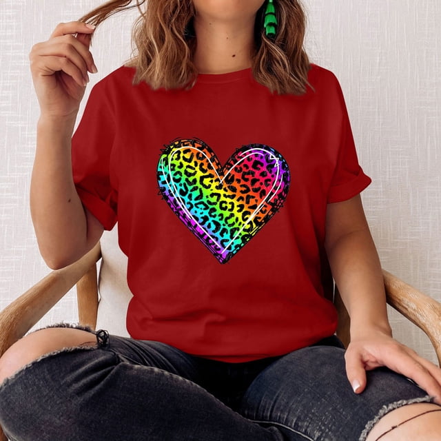 Fankiway T-Shirt Décontracté à Manches Courtes et Col Rond Imprimé Mode Carnaval pour Femmes