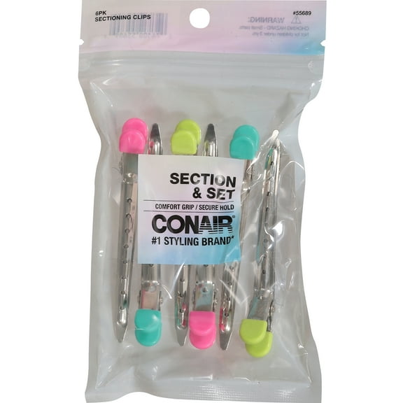 Conair Section & Set Sectioning Clips 6 Pack
