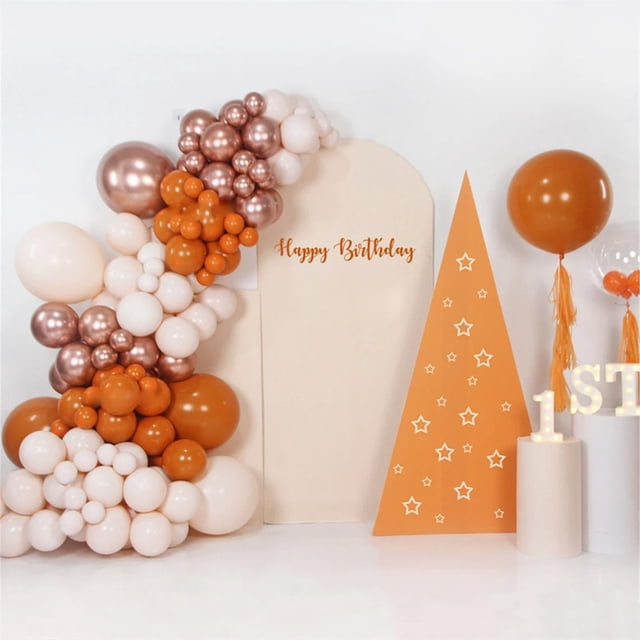 Kit de 98 globos de látex de color naranja para fiestas y festivales