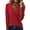 A-Red1390, variant on Womens Ribbed Knit Tops Long Sleeve Scalloped V Neck Button Front Stretchy Casual Everyday Wear Blouses