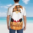 thumbnail image 4 of Sikiie Autumn Gnomes-1 Print Men's Hawaiian Shirt, Summer Beach Button Pocket Short Sleeve T-Shirt,Small, 4 of 7