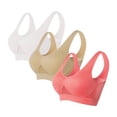 thumbnail image 2 of Women'S Seamless Wirefree Sports Bra with Removable Pads, Breathable for Yoga and Daily Wear, 3-Pack 2XL, 2 of 7