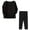 Black, variant on CHEEREAM Toddler Girls Boys Pajamas Basic Solid Color Cotton Sleepwear Soft Long Sleeve Pjs 2pcs Set for 6Months-7Years