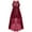 A Burgundy, variant on YONGHS Kids Girls Maxi Romper Dress Sequined Party Formal Jumpsuit Gown A Burgundy 8
