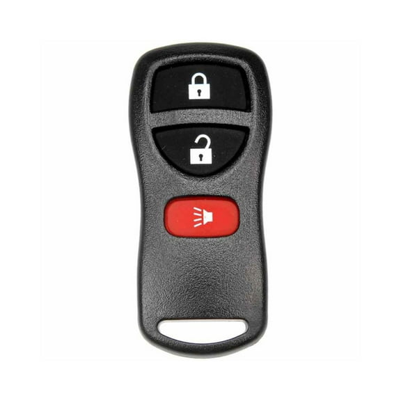 KarParts360 For Nissan Murano 2003 2004 2005 Keyless Remote Case | Plastic | Black | Lock, Unlock, Panic Button Functions | 3 Buttons | Battery Excluded | Replacement For 28268-5W501, 28268-ZB700