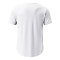 thumbnail image 6 of NinXxx Men's Spring Summer V Neck Solid Short Sleeve Casual Tee White XL, 6 of 6