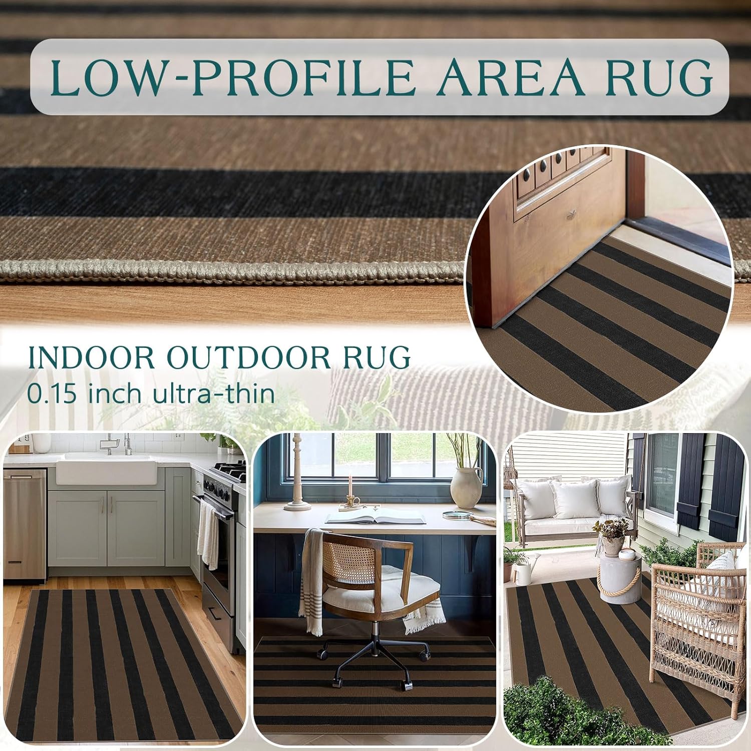 Christmas 3x5 Entry Rug - Small Washable Indoor Outdoor Mats for Front Door Non-Slip Porch Rug Holiday Tartan Plaid Throw Rugs for Living Room Bedroom Entryway Kitchen Office Porch Decor