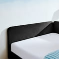 thumbnail image 6 of Full Size Upholstered Platform Bed Frame with 2 Storage Drawers, Adjustable Velvet Sofa Bed, Black, 6 of 9