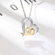 thumbnail image 3 of Collar Colgante de Diamantes Ganfancp Señoras de La Moda Creativa de Oro S Imple de Dos Tonos Corazón, 3 of 4