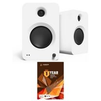 Kanto REN MW Bluetooth Powered Bookshelf Speakers - Matte White Pair with 1 Year Amber Protection Extension Plan (2024)