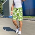 thumbnail image 6 of Pofeuu Green Various Lemons Print Men's Soft Woven Elastic Waistband Sleep Pajama Short-3X-Large, 6 of 6