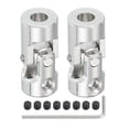 thumbnail image 1 of Uxcell Arbre de Direction Rotatif Universel 5mm à 5mm Diamètre Intérieur Raccord en U Connecteur 2 Pcs, 1 of 7