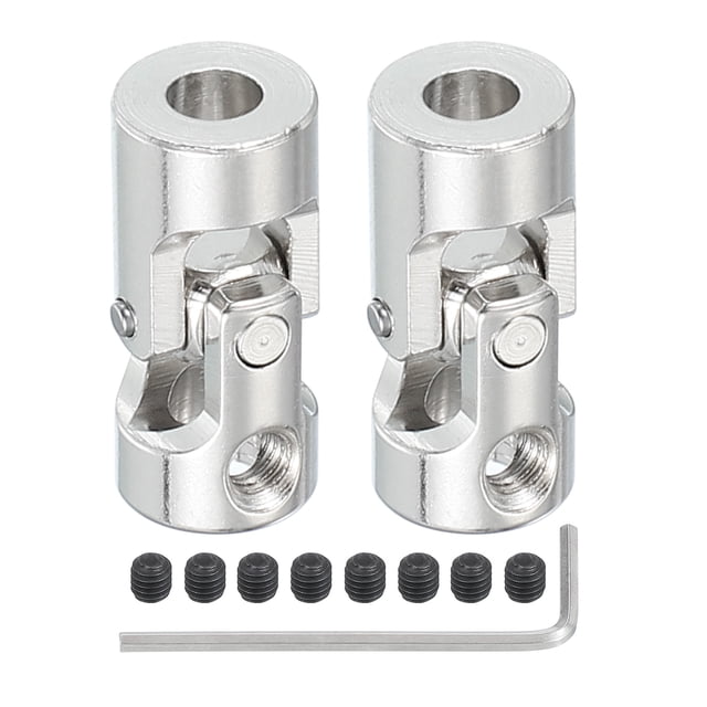 Uxcell Arbre de Direction Rotatif Universel 5mm à 5mm Diamètre Intérieur Raccord en U Connecteur 2 Pcs