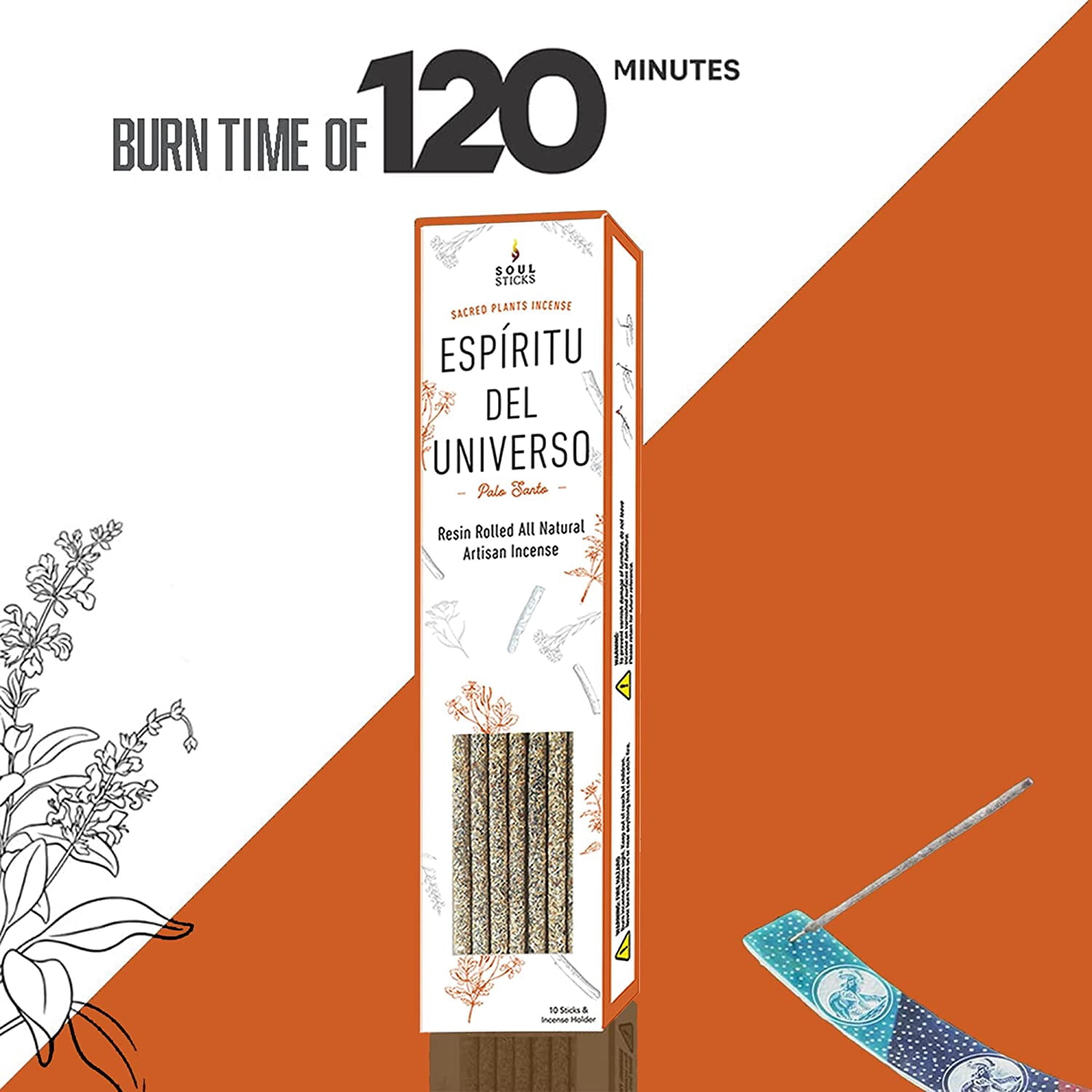 Soul Sticks Shaman's Kit Palo Santo Gift Set with Espiritu Incense Sticks, Sage Smudge Stick, Smudge Candle, Smudge Spray, 4" Selenite Wand in White Gift Box