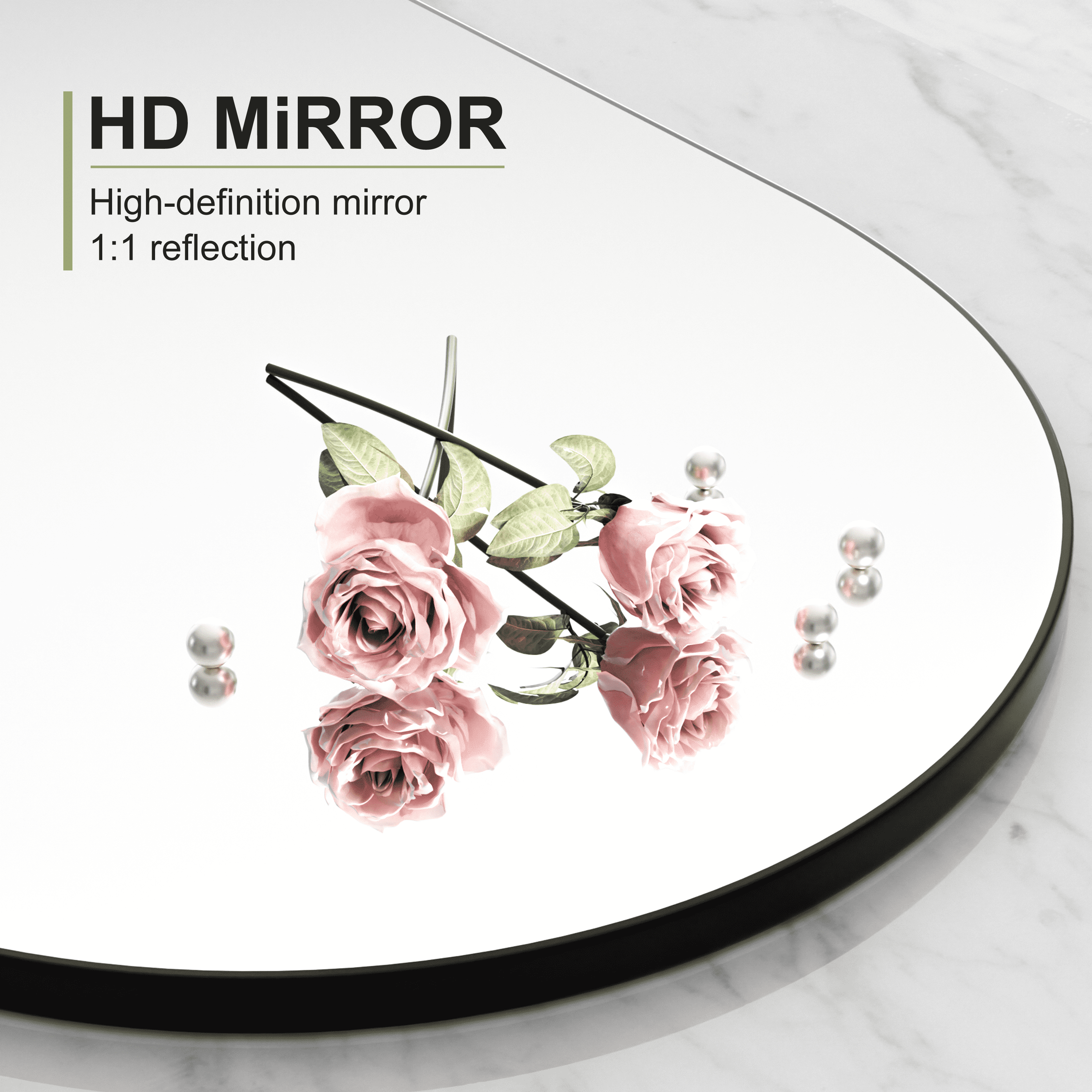 MAYEERTY 67"x 23" Solid Wood Arch Wall Mirror Full Length Mirror for Bedroom Living room