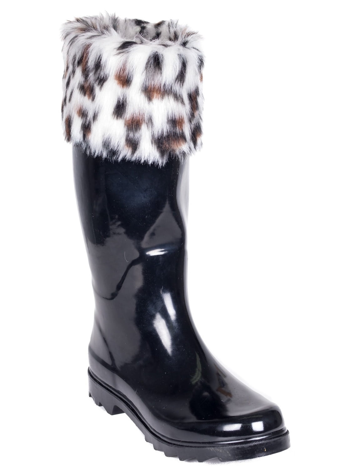 rubber boots with fur