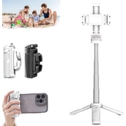 Elevopro Pocket Tripod 360, Elevopro Vlogger Pro,Elevopro Tripod 360, Pocket Tripod, Extendable Grip Phone Tripod with Detachable Remote Pocket Size, 3-in-1 Mini Phone Grip for All Type (White)