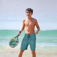 thumbnail image 7 of PAYOHTO Leafy Trellis on Teal Boys Swim Trunks Quick Dry Beach Boardshorts for Teen Boys Bathing Suit Swimwear for Boys, 7 of 7