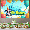 thumbnail image 6 of LUUFILx Happy Birthday Backdrop Butterfly Balloons Floral Party Supplies Photography Props Decorations Banner Background Celebration Decor, 6 of 9