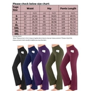 Sexy Dance Women's Bootcut Yoga Pants With 4 Pockets High Waist Plus Size Flare Leggings Stretch Workout Pant