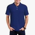 thumbnail image 1 of Fotbe Navy Blue Pattern Men’s Golf Polo Shirt – Breathable Performance Golf Shirt with Button-Down Collar-4X-Large, 1 of 6