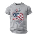 thumbnail image 4 of 250Th Anniversary Usa Graphic Print Short Sleeve T Shirt Casual Comfort Usa 250Th Graphic Tees Men Light Gray XXXXXL, 4 of 4