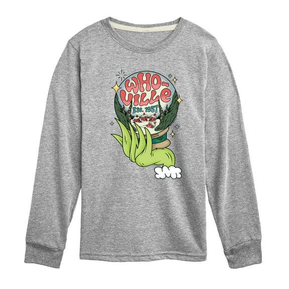 Dr. Seuss The Grinch - Christmas - Who-Ville Globe - Toddler & Youth Long Sleeve Graphic T-Shirt
