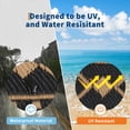 thumbnail image 6 of Haperlare 9x12 Outdoor Rug Geometric Bordered Waterproof Camping Carpet, Reversible Plastic Straw Rug for Patio Porch RV Deck Entryance Picnic Balcony Beach, Black Brown, 6 of 6